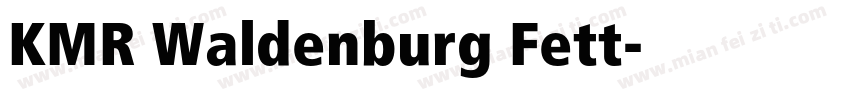 KMR Waldenburg Fett字体转换